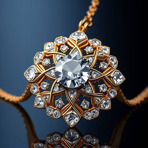 A detailed product shot of a piece of jewelry, showcasing its craftsmanship and design.