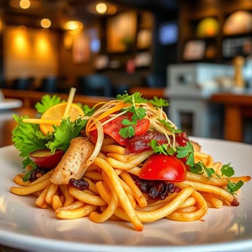 An appetizing food photograph of a dish from a Seattle restaurant, highlighting its presentation and ingredients.