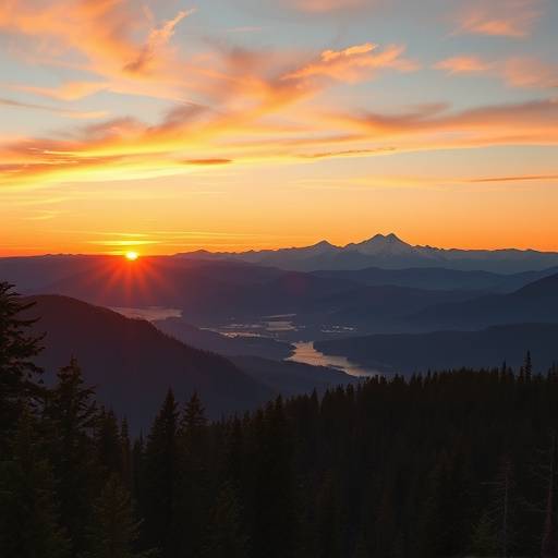 An award-winning landscape photograph of the Olympic Mountains at sunset, capturing the golden hour light.