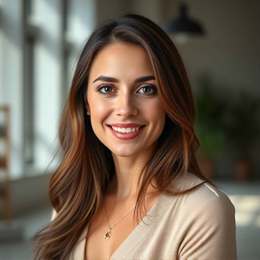 Portrait of Isabella Rossi, the founder of Luminous Lens Studio.